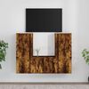 vidaXL Ensemble de meubles TV 3 pcs Ch&ecirc;ne fum&eacute; Bois d'ing&eacute;nierie