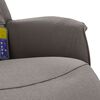 vidaXL Fauteuil inclinable de massage avec repose-pieds taupe tissu