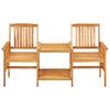 vidaXL Chaises de jardin avec table &agrave; th&eacute; et coussins Acacia solide