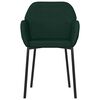 vidaXL Chaises &agrave; manger lot de 2 Vert fonc&eacute; Velours