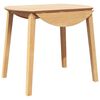vidaXL Table &agrave; manger naturel bois massif et caoutchouc