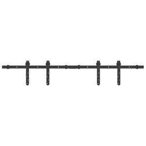 vidaXL Kit de porte d'armoire coulissante 122 cm acier au carbone