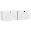 vidaXL Meuble TV mural Montage mural Blanc brillant 98 x 31 x 30 cm