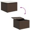 vidaXL Ensemble de canap&eacute; de jardin 6 pcs Marron et blanc Poly rotin