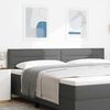 vidaXL T&ecirc;te de lit LED avec t&ecirc;te de lit Gris fonc&eacute; 200 cm Polyester
