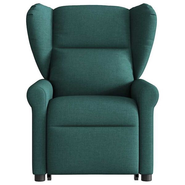 vidaXL Fauteuil inclinable de massage Vert fonc&eacute; Tissu