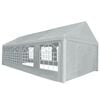 vidaXL Tissu de tente sans cadre 8 x 4 m Gris PE