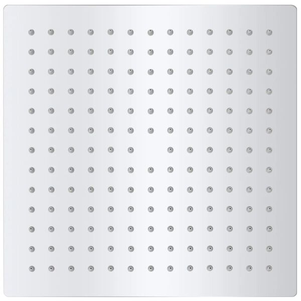 vidaXL T&ecirc;te de douche plongeante carr&eacute;e en acier inoxydable 25x25 cm