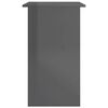 vidaXL Bureau Gris brillant 80 x 45 x 74 cm Agglom&eacute;r&eacute;