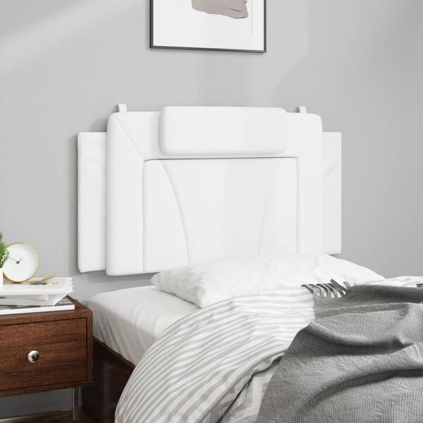 vidaXL Coussin de t&ecirc;te de lit Viana blanc 100 cm similicuir