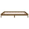 vidaXL Cadre de lit &agrave; LED sans matelas 200x200 cm bois massif
