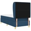 vidaXL Lit &agrave; ressorts avec matelas gris fonc&eacute; 90x190 cm Bleu tissu