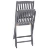 vidaXL Chaises pliables d'ext&eacute;rieur lot de 4 et coussins Bois d'acacia