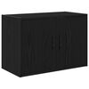 vidaXL Armoires de garage 2 pcs noir bois d'ing&eacute;nierie