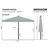 Madison Parasol de jardin Syros Luxe 350 cm rond &eacute;cru