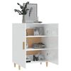vidaXL Buffet Blanc brillant 70x34x90 cm Bois d'ing&eacute;nierie