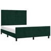 vidaXL Cadre de lit sans matelas vert fonc&eacute; 140x190 cm velours