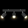vidaXL Spot de plafond avec des projecteurs Noir 38 x 6 x 16 cm M&eacute;tal