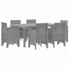 vidaXL Ensemble de salle &agrave; manger pour jardin 7 pc Gris clair