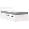vidaXL Lit avec tiroirs et matelas blanc 100x200 cm bois massif de pin