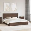 vidaXL Lit de Rangement Ch&ecirc;ne brun 200 x 200 cm Bois d'ing&eacute;nierie