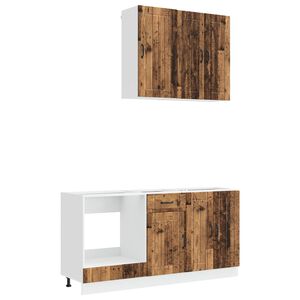 vidaXL Unit&eacute; de cuisine LUCCA 5 pc Bois ancien Bois d'ing&eacute;nierie