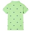 Polo pour enfants vert fluo 140