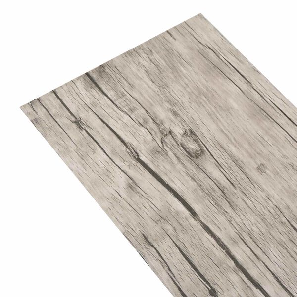 vidaXL Planches de sol 18 pcs Gris clair 2,51 m&sup2; PVC