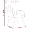 vidaXL Chaise de relaxation Blanc cr&egrave;me Velours