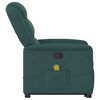 vidaXL Fauteuil inclinable de massage Vert fonc&eacute; Tissu