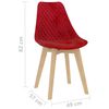 vidaXL Ensemble de salle &agrave; manger 5 pcs Rouge