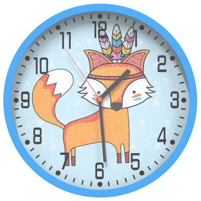 vidaXL Horloge murale bleu Ø25,5 cm polystyrène et verre