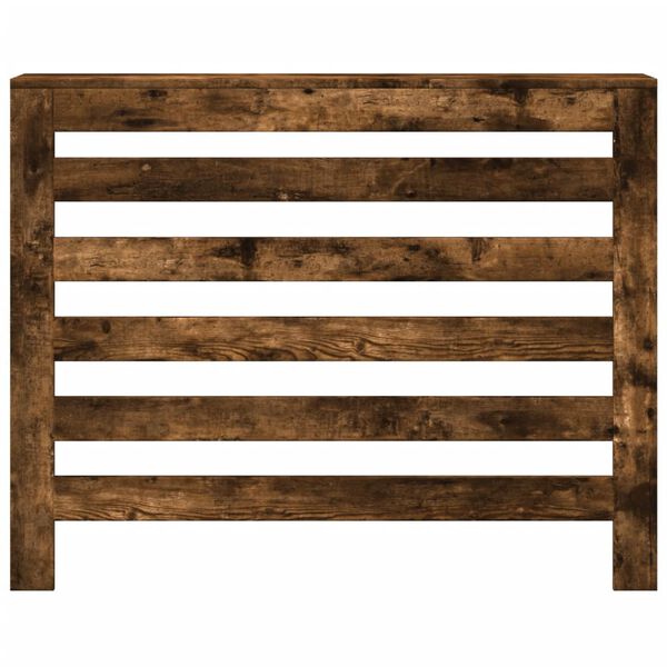 vidaXL Cache-radiateur ch&ecirc;ne fum&eacute; 104x20x82 cm bois d'ing&eacute;nierie