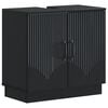 vidaXL Meuble sous Lavabo de Salle de Bain HOORN Noir
