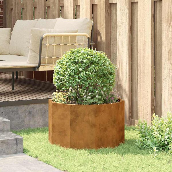 vidaXL Jardini&egrave;re Rouill&eacute; 60 x 60 x 35 cm