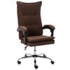 vidaXL Chaise de bureau Marron Tissu