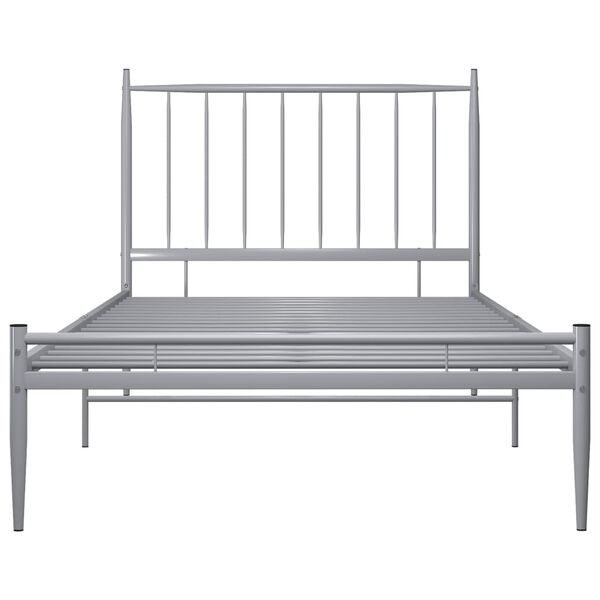 vidaXL Cadre de lit sans matelas gris métal 100x200 cm