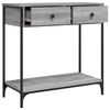 vidaXL Table console sonoma gris 75x34,5x75 cm bois d'ing&eacute;nierie