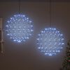 vidaXL Boule avec 384 LED 2 pcs Blanc froid 59,5 x 59,5 x 63 cm M&eacute;tal