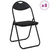 vidaXL Chaise pliante 8 pcs Noir 48 x 43,5 x 81 cm Simili cuir