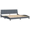 vidaXL Cadre de lit sans matelas Hanko gris fonc&eacute; 200x200 cm velours
