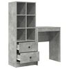 vidaXL Bureau avec tiroir 2 pcs Gris b&eacute;ton
