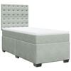 vidaXL Sommier &agrave; lattes de lit et matelas Gris clair 90x190 cm Velours