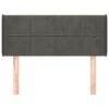 vidaXL T&ecirc;te de lit avec oreilles Gris fonc&eacute; 83x16x78/88 cm Velours