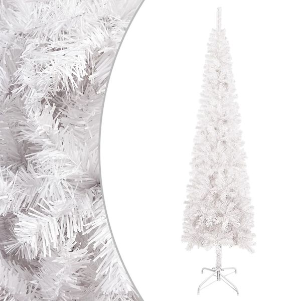 vidaXL Sapin de No&euml;l &eacute;troit Blanc 120 cm