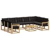 vidaXL Ensemble de canap&eacute;s d'ext&eacute;rieur 10 pc Blanc et noir