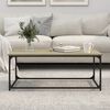 vidaXL Table basse Ch&ecirc;ne sonoma 102x50x40 cm Bois d'ing&eacute;nierie et fer
