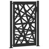 vidaXL Portail de jardin noir 100x150 cm en acier l&eacute;ger