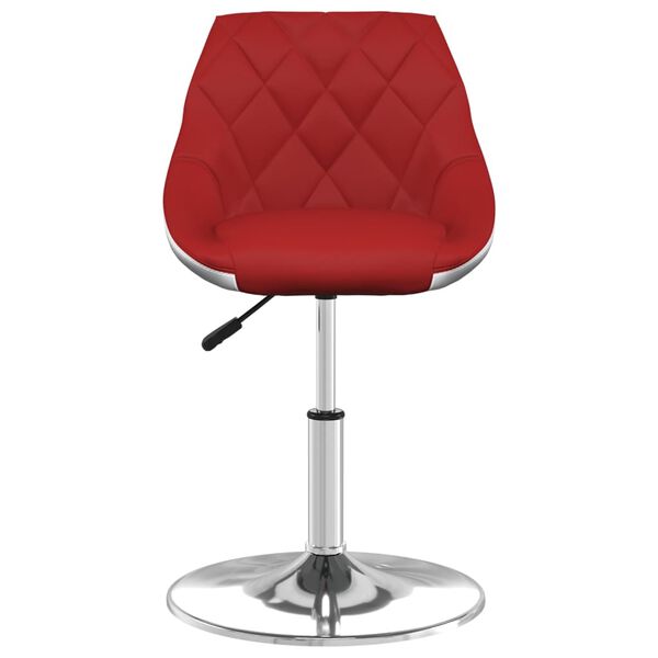 vidaXL Tabouret de bar Rouge bordeaux et blanc Similicuir
