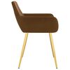 vidaXL Chaises &agrave; manger lot de 2 Marron Velours